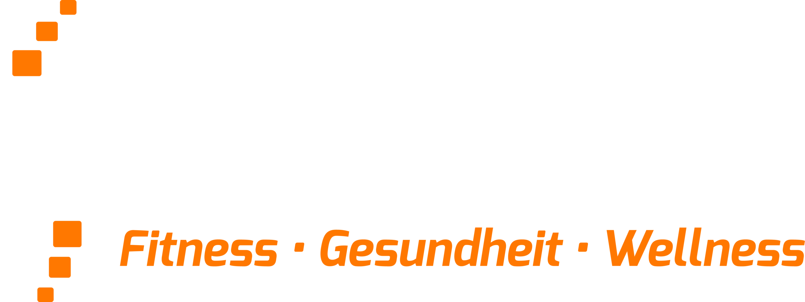 Logo mit "Moves" in Weiß, darunter "Fitness, Gesundheit, Wellness" in Orange, auf schwarzem Hintergrund.